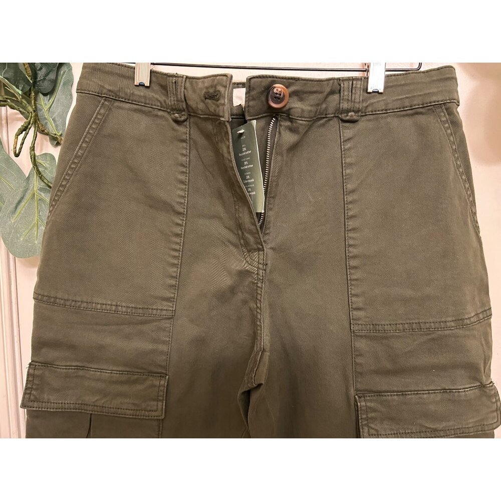 H&M Cargo Pants 10 Green Street Style Jogger - Picture 2 of 13